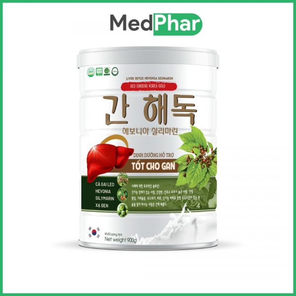 Sữa bổ gan Liver Detox Hevonia Silymarin Red Ginseng Korea hộp 900g- Dinh dưỡng hỗ trợ tốt cho gan